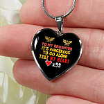 To My Daughter It's Dangerous to Go Alone Take My Heart - Daughter Necklace - Heart Pendant Necklace - Heart Luxury Necklace (Silver)