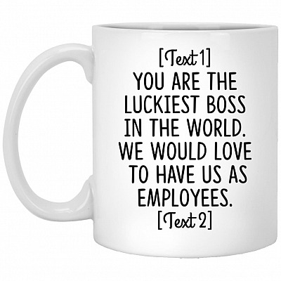 Personalized Boss Mug, White, 11 oz. White Mug