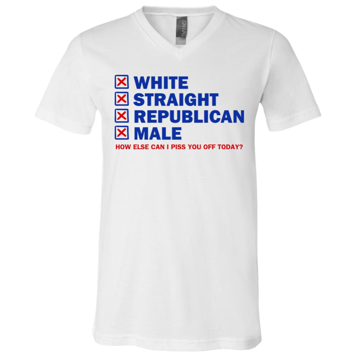 White Tshirt, White, V-Neck T-Shirt