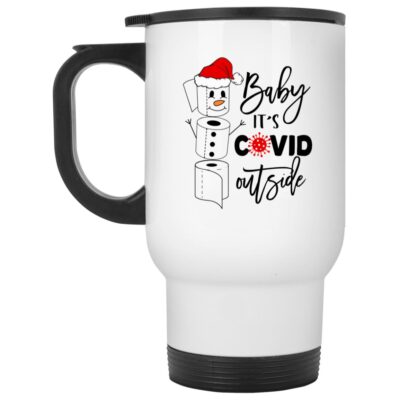 14 oz. White Travel Mug