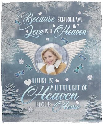 Personalized Photo Blanket, White, Cozy Plush Fleece Blanket - 50x60