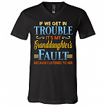 If We Get In Trouble It's My T-shirt - V-neck, Black, V-Neck T-Shirt