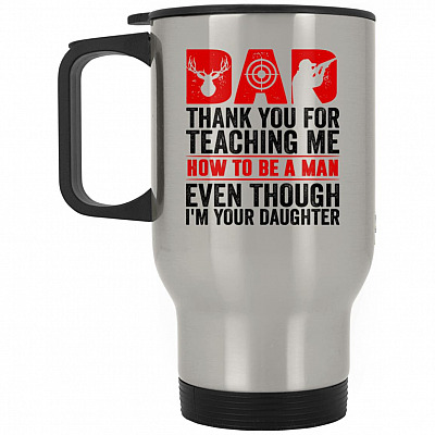 14 oz. Silver Travel Mug