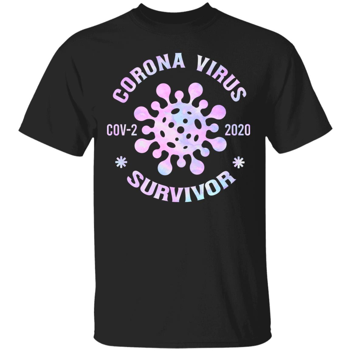 Corona Virus Survivor 2020 T-Shirt - I Survived the Rona T-Shirt, Black, Unisex T-Shirt