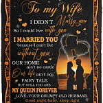 To My Wife From Grumpy Old Husband blanket, White, Cozy Plush Fleece Blanket - 50x60