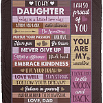 Dad To My Daughter Today Is A Brand, White, Cozy Plush Fleece Blanket - 50x60
