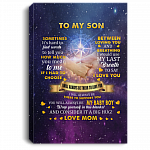 To My Son Bethlehem Framed Canvas - Hard To Find Words To Tell How You Mean To Me Unframed Poster, White, 0.75'' Framed Canvas