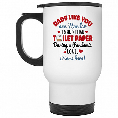 14 oz. White Travel Mug