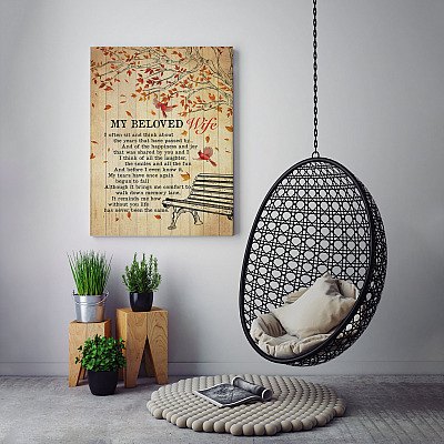 Alternative view of My Beloved Wife Framed Canvas - I Often Sit And Think About The Years Passed By Unframed Poster