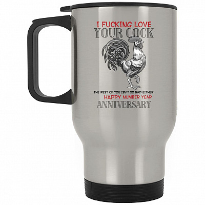 14 oz. Silver Travel Mug