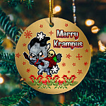 Merry Kam-pus Christmas Holiday Decorative Christmas Ornament - Holiday Flat Circle Ornament