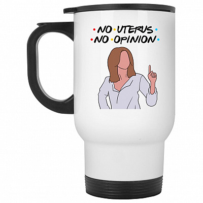 14 oz. White Travel Mug