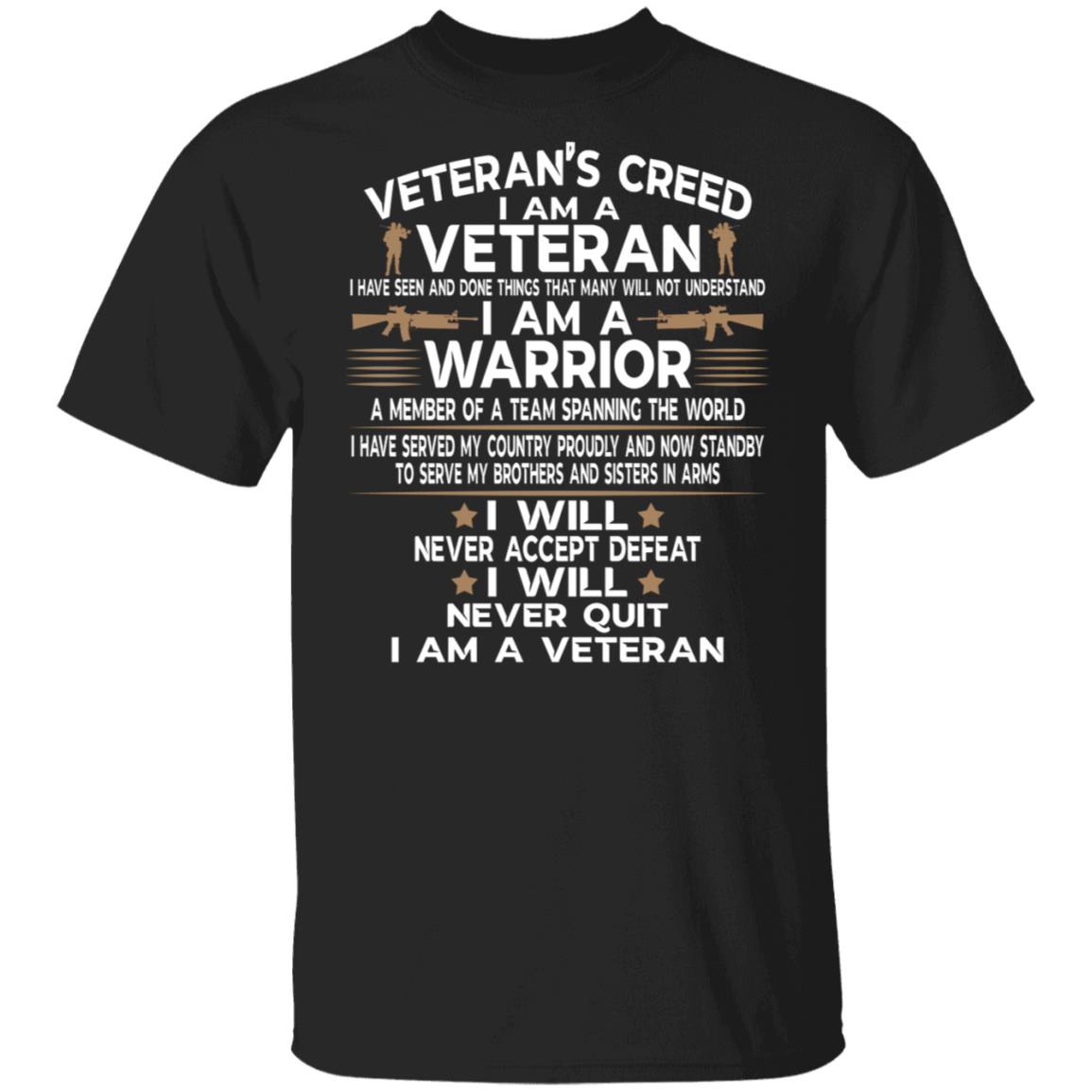 Veteran's Creed, Black, Unisex T-Shirt