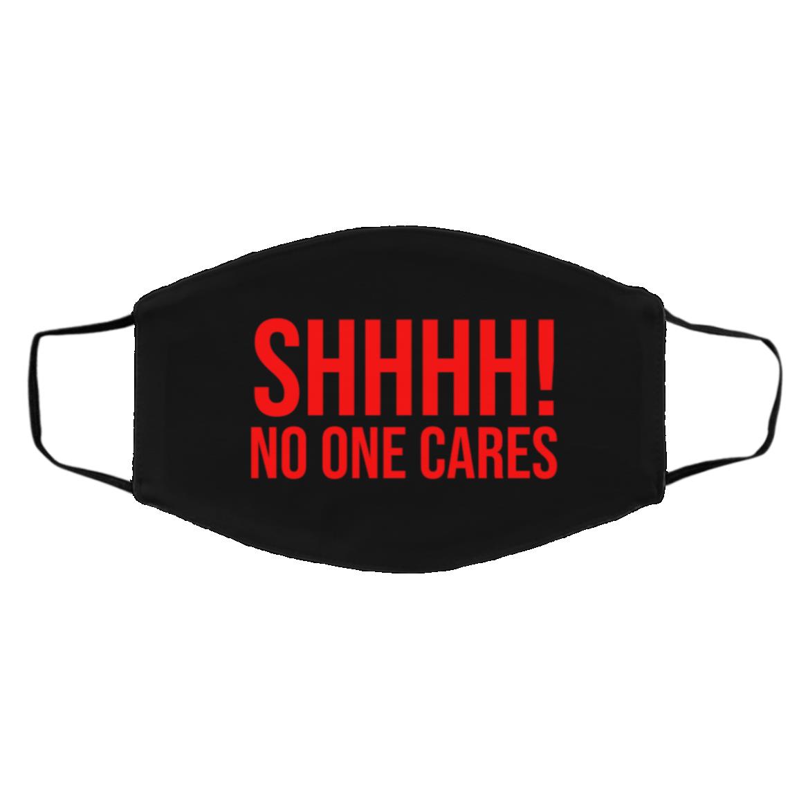 Shh Mask, Black, Cloth Face Cover – Medium/Large