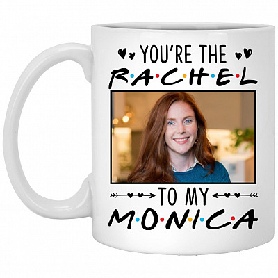 Personalized Custom Photo Friends Mug, White, 11 oz. White Mug