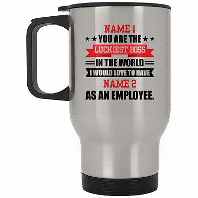 14 oz. Silver Travel Mug