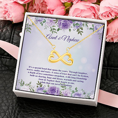 Aunt And Nephew A Special Bond Spans The Years Through Laughter Worry Infinity Heart Pendant Necklace