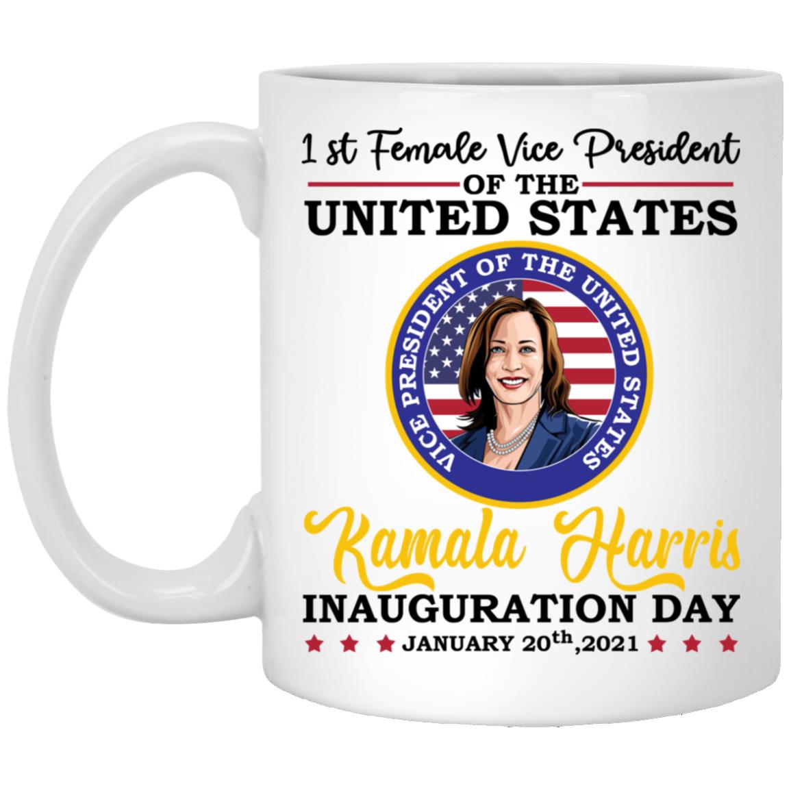 Kamala Harris Mug, White, 11 oz. White Mug