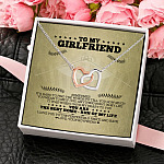 3KT. To My Girlfriend Baseball Interlocking Hearts Necklace 4