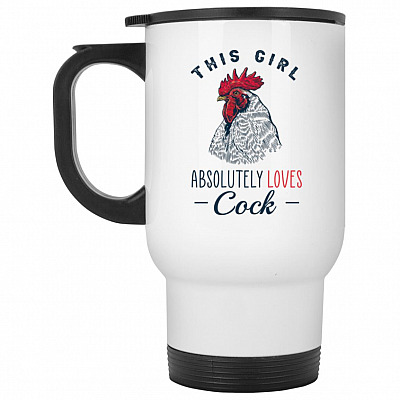 14 oz. White Travel Mug
