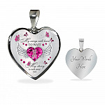 My Wings Will Have To Wait My Story Is Not Over Yet Breast Cancer Heart Pendant Necklace - Heart Luxury Necklace (Silver)
