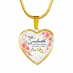 To My Soulmate I Love You More The End I Win Love Heart Pendant Necklace - Gifts for Wife - Heart Luxury Necklace (Gold Plated)