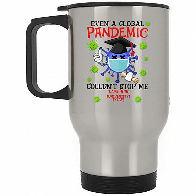 14 oz. Silver Travel Mug