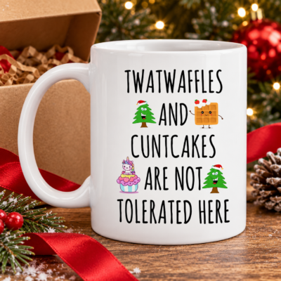 Alternative view of Twatwaffle Cuntcake Ceramic Coffee Mug - Twatwaffles And Cuntcakes Are Not Tolerated Here Beer Stein
