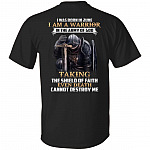 I Was Born In June I Am Warrior In The Army, Black, Unisex T-Shirt