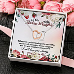 7P. Badass daughter(3) Interlocking Hearts Necklace 4