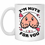 I'm Nuts For You Funny Valentine, White, 11 oz. White Mug