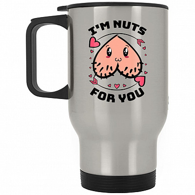 14 oz. Silver Travel Mug