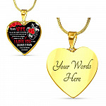 To My Wife You Are The Spark To My Plug Key To My Starter Bolt To My Nut Mechanic Husband Heart Pendant Necklace - Heart Luxury Necklace (Gold Plated)