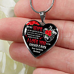 To My Wife You Are The Spark To My Plug Key To My Starter Bolt To My Nut Mechanic Husband Heart Pendant Necklace - Heart Luxury Necklace (Silver)