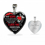 To My Wife You Are The Spark To My Plug Key To My Starter Bolt To My Nut Mechanic Husband Heart Pendant Necklace - Heart Luxury Necklace (Silver)
