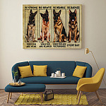 4VT. German Shepherd Be Strong canvas mockup