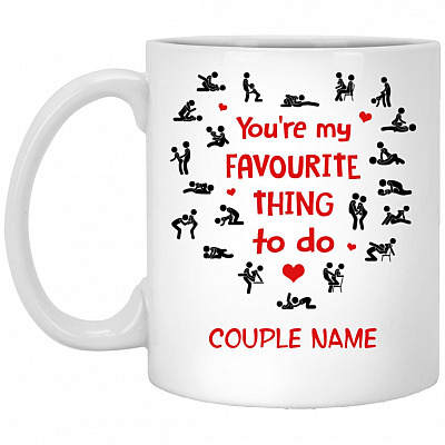 Personalized You Are My Favorite Mug, White, 11 oz. White Mug