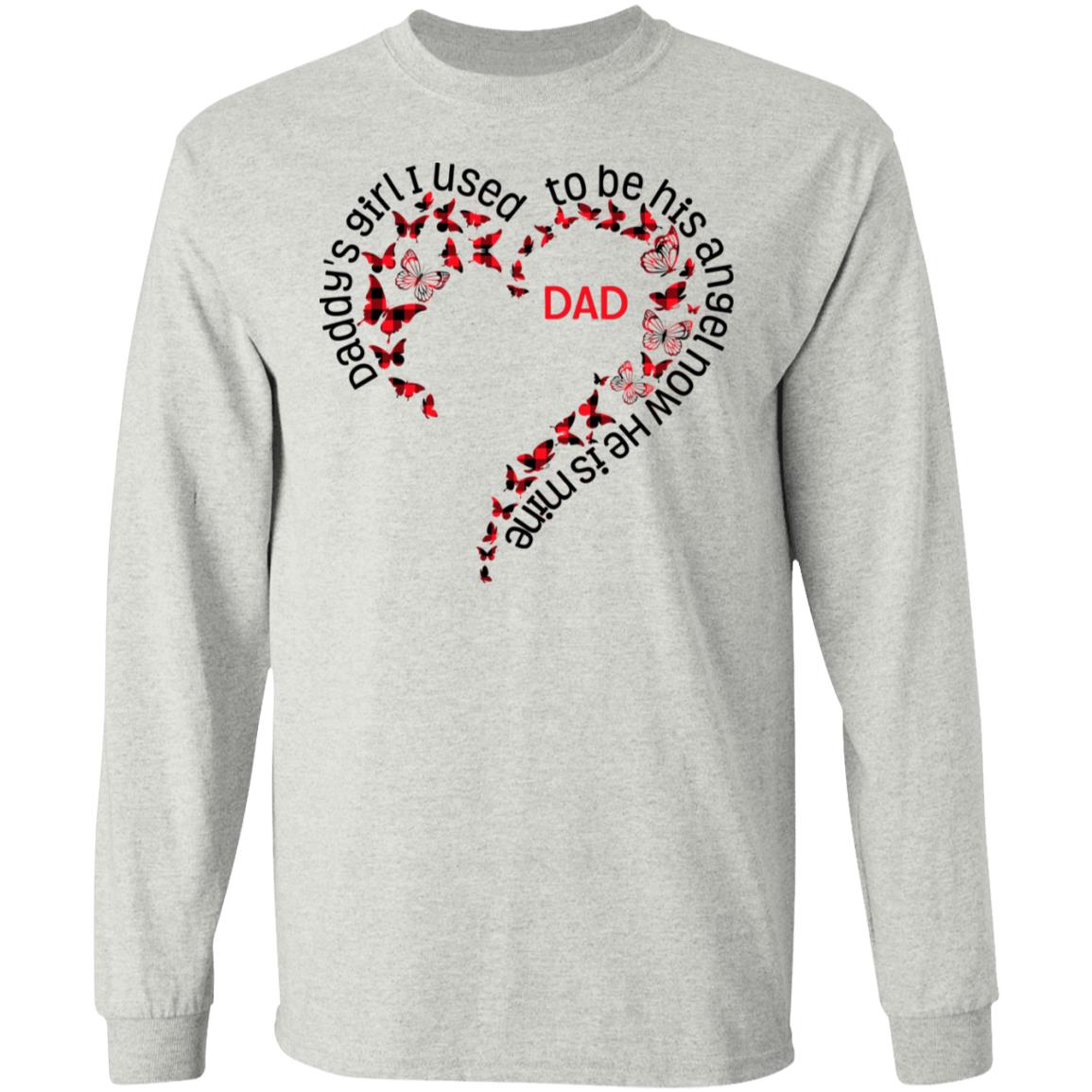 Daddy's Girl I Used To Be His Angel Hoodie, Ash, Long Sleeve Daddy's Girl I Used To Be His Angel Hoodie, Ash, Long Sleeve