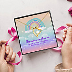 7P. Woman complete me(4) Forever Love Necklace (Gold) 5