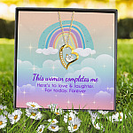 7P. Woman complete me(4) Forever Love Necklace (Gold) 7