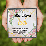 4KNG. New mama(3) Infinity Heart Necklace (Gold)