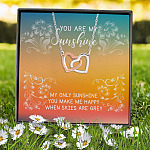 To My Wife You Are My Sunshine You Make Me Happy When Skies Are Grey Husband Gift Interlocking Hearts Pendant Necklace