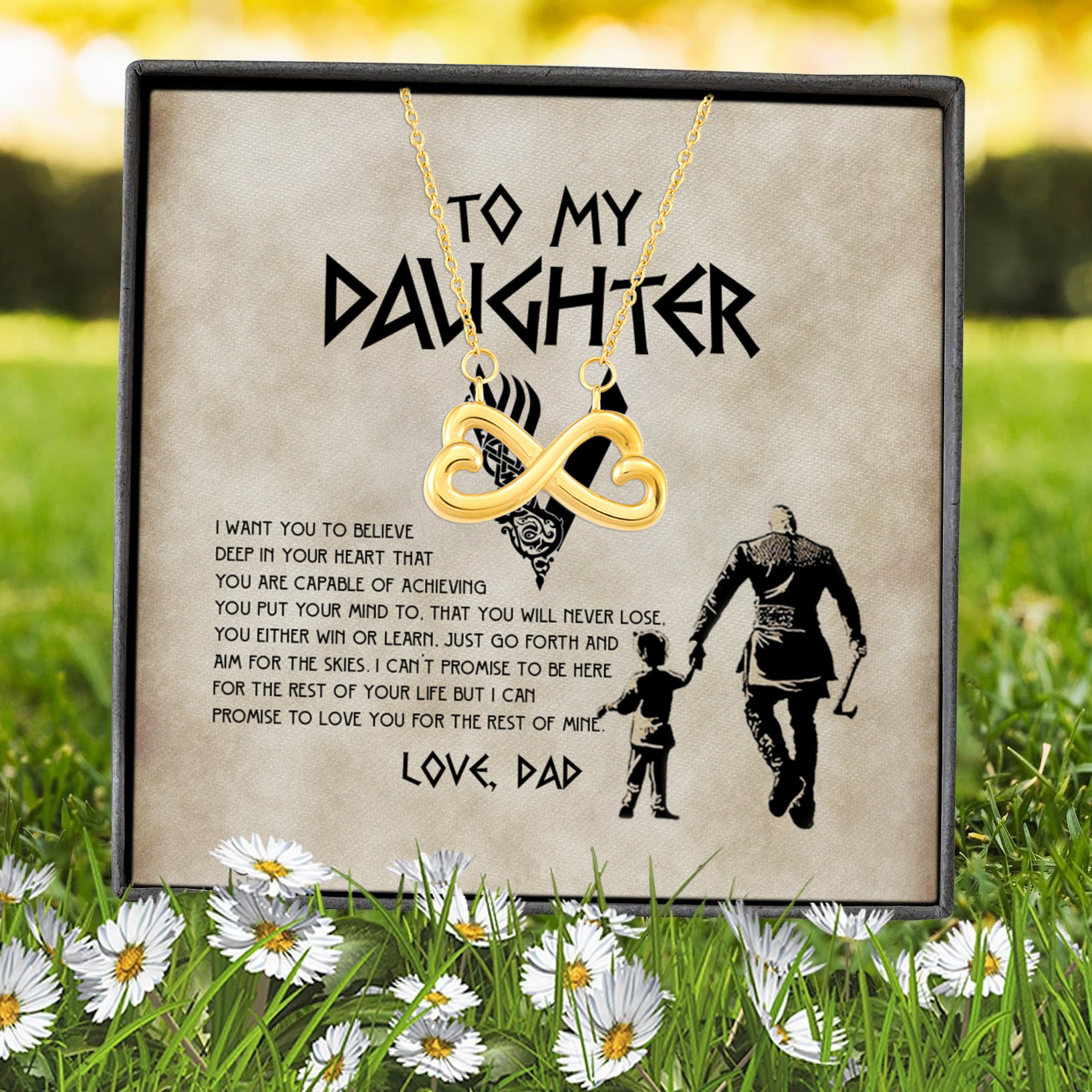 5P. Viking daughter - (4) Infinity Heart Necklace (Gold) 7