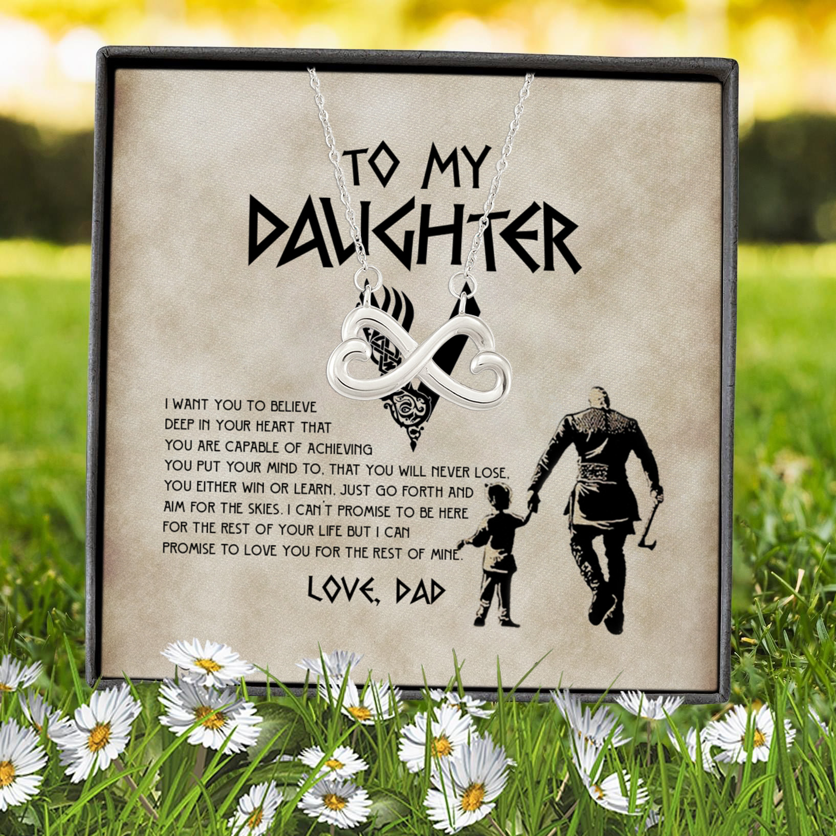 5P. Viking daughter - (4) Infinity Heart Necklace (Silver) 7