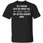 As A Mother with Her Hands, Black, Unisex T-Shirt