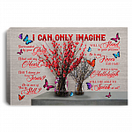 I Can Only Imagine Surrounded By Your Glory Butterfly Wings Quote Framed Canvas Unframed Poster Wall Art, White, 0.75'' Framed Canvas
