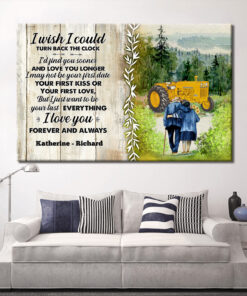 Alternative view of Personalized Tractor I Wish I Could Turn Back The Clock Custom Name Framed Canvas Prints - Unframed Poster