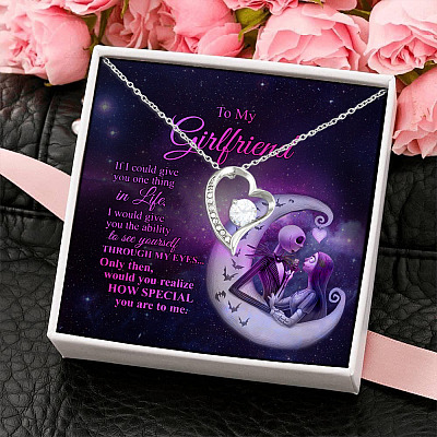 Nightmare Before to My Girlfriend If I Could Give You One Thing in Life Jack Forever Love Pendant Necklace Gifts
