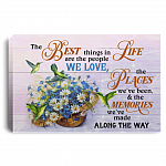 The Best Things in Life Are the People We Love the Places We've Been Framed Canvas Prints - Unframed Poster, White, 0.75'' Framed Canvas