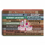 In This House We Love Each Other To Infinity And Beyond Wrapped Framed Canvas Prints - Unframed Poster, White, 0.75'' Framed Canvas